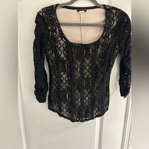Venus Black Lace Women's Top